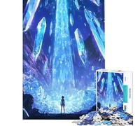 Puzzle 1000 pièces Cascade cristalline Nature Aide à stimuler Le Cerveau Activités familiales Jeu Pratique pour Les 14 Ans et Plus Jeu de Puzzle Offert (38x26cm)