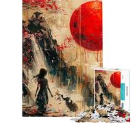 Puzzle 1000 pièces Cascade de cerisiers Japonais Puzzle pour Adolescents Stimule la mémoire Cadeau éducatif pour Amis et Famille (Dimensions : 50x75cm)