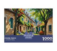 Puzzle 1000 pièces Cascade forêt Adultes - Rivière rocheuse Cascade forêt Verte, Jeu éducatif, Idée Cadeau Maison, 38x26cm