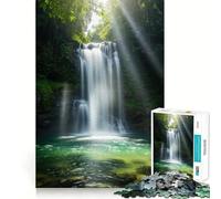 Puzzle 1000 pièces Cascade sereine dans Une forêt luxuriante pour Adultes, Jouet Intelligent, Passe-Temps à la Maison, Bords Lisses, Objet de Collection (50x75cm)
