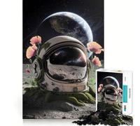 Puzzle 1000 pièces Casque d'astronaute sur la Lune Jeu d'articulation précis et Amusant,Stimulant cognitif,Relaxant,idéal pour Un Anniversaire ou Une activité Artistique (38x26cm)