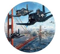 Puzzle 1000 pièces, Casse-tête d'avion, Puzzle d'avion de la Seconde Guerre Mondiale, Puzzle Circulaire modèle rétro Avion de Chasse