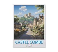 Puzzle 1000 pièces，Castle Combe Angleterre，Adulte Enfant Jeu éducatif en Bois（75x50cm）-IG92