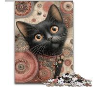 Puzzle 1000 pièces Cat Art pour Adultes, Cadeaux, Jouets addictifs pour stimuler l'intelligence cérébrale et décorer la Maison (26x38cm)