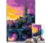 Puzzle 1000 pièces Cathédrale de Berne Suisse Puzzles pour Adultes Adolescents 1000 pièces, Jeu éducatif pour Anniversaire, Noël pour Les 14 Ans et Plus 50x75cm