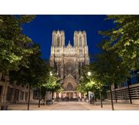 Puzzle 1000 Teile - Cathédrale de Reims au Crépuscule