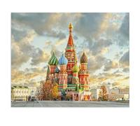 Puzzle 1000 Pièces，Cathédrale Saint-Basile, Place Rouge, Moscou, Russie，Papier Puzzles Dagogique Jeu Enfant 1000 Pieces 1000 Piece（50x70cm）-X52