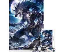 Puzzle 1000 pièces Cauchemar Loup-Garou Lune Décoration Murale pour Les Amateurs de Jeux et de Jeux éducatifs Pièces de Formes aléatoires Parfaitement emboîtables Dimensions 38x26cm