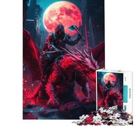 Puzzle 1000 pièces Cavalier de Dragon dans Un Paysage Urbain Stimule Le Cerveau Activité familiale Jeu Pratique pour Les 14 Ans et Plus Format 50x75cm