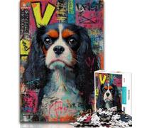 Puzzle 1000 pièces Cavalier King Charles Spaniel pour Adultes et Adolescents, Jouets éducatifs, Jeux Anti-Stress, Superbes Cadeaux et Jouets (38x26cm)