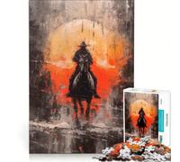 Puzzle 1000 pièces Cavalier Solitaire Jeux relaxants Interaction Parent-Enfant Cadeaux pour Les Amis et la Famille 38x26cm