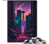 Puzzle 1000 pièces Centre-Ville de Seattle pour Adultes, Taille 50x75cm, Jeu Familial interactif, décoration d'intérieur à Faire soi-même, défi cérébral, Cadeau