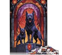 Puzzle 1000 pièces Cerbère, Mythe du Chien, Animaux, Puzzles en Bois pour Adultes et Adolescents, Activités Familiales, Puzzles 1000 pièces (75 x 50 cm)