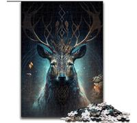 Puzzle 1000 pièces Cerf Fantastique en Carton, Jeu interactif Familial, Cadeau Casse-tête, Jouet éducatif 1000 pièces(26x38cm)