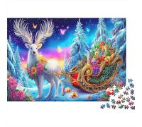 Puzzle 1000 pièces Cerf par Stream Art Print Décoration Moderne Jeu Unique Cadeau Maison Parfait pour Les Amoureux de la forêt