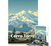 Puzzle 1000 pièces Cerro Torre Mountain pour Adultes Idéal pour l'entraînement,la réflexion et Les Loisirs Bords Nets Cadeau attentionné (38x26cm)