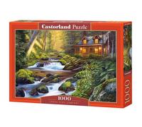 Puzzle 1000 pièces : Chalet confortable au bord du ruisseau