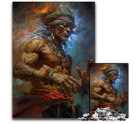 Puzzle 1000 pièces Chaman amérindien en Carton pour Adultes, idéal pour s'amuser en Famille, se détendre et Offrir des Cadeaux de Vacances 26x38cm/10,23x14,96 Pouces