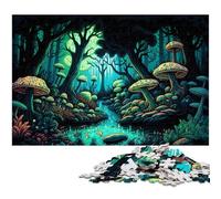 Puzzle 1000 pièces Champignons Magiques en Carton, décoration DIY, défi cérébral, pour Adultes, Famille, Cadeau de Vacances 26x38cm / 10,23x14,96 Pouces