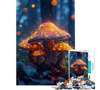 Puzzle 1000 pièces Champignons Magiques Jeu Relaxant et addictif pour cultiver la Patience pour Les Couples (Dimensions 38x52cm)