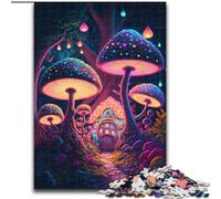 Puzzle 1000 pièces Champignons psychédéliques en Carton, Jeu interactif Familial, Casse-tête, Jouet éducatif 1000 pièces(26x38cm)