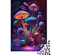 Puzzle 1000 pièces Champignons psychédéliques94 pour adultes Puzzle en bois Cadeaux d'Halloween Puzzle pour adultes Jeu éducatif Défi Jouet 1000 pièces (75x50 cm)