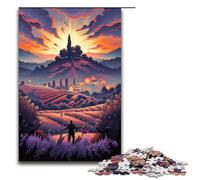 Puzzle 1000 pièces Champs de Lavande en Provence France Puzzle en Bois pour Enfants Interaction parentenfant 1000 pièces (75 x 50 cm)