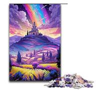 Puzzle 1000 pièces Champs de Lavande en Provence France Puzzle pour Adultes Convient aux Couples et aux Adolescents de 14 Ans et Plus 1000 pièces (38 x 26 cm)