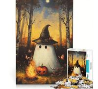 Puzzle 1000 pièces Chapeau de sorcière et feu follet Jeu Manuel entraînez Votre Cerveau et Vos Mains Cadeaux d'anniversaire et de Noël Uniques 50x75cm