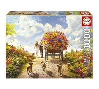 Puzzle 1000 pièces : Chariot De Fleurs