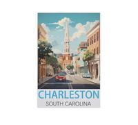 Puzzle 1000 Pièces，Charleston, Caroline du Sud，3D Adultes Bois Jouets Éducatifs Meilleur Cadeau d'anniversaire Garçons Filles（75x50cm）-AK98