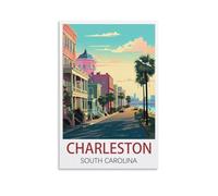 Puzzle 1000 pièces, Charleston, Caroline du Sud, 70 x 50 cm. Un Cadeau Relaxant et Stimulant pour Adultes, Adolescents et Seniors.