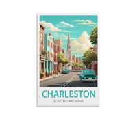 Puzzle 1000 pièces, Charleston, Caroline du Sud. Puzzle 1000 pièces pour Adolescents et Enfants. Jeu de réflexion Stimulant. 52 x 38 cm.