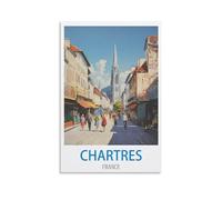 Puzzle 1000 pièces Chartres France Puzzles pour Adultes Œuvre d'art Maison Décoration Murale Puzzle Stimulant pour Jeux en Famille 70x50CM