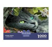 Puzzle 1000 pièces Chat - Artistique Mignon Animal de Compagnie Chat Un Puzzle Amusant et Artistique Impossible Difficile 70 x 50 cm/1000 pièces