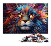 Puzzle 1000 pièces Chat coloré et Bizarre pour Adultes Puzzle en Papier décoration familiale 1000 pièces (38 x 26 cm)