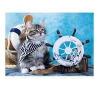 Puzzle 1000 pièces,Chat d'équipage Puzzl pour Adultes, Puzzles pour Adultes Jeu éducatif Défi Jouet, Jeu d'adresse pour Toute la Famille, Puzzle pour Adulte Enfants