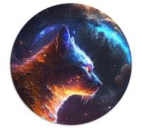 Puzzle 1000 pièces Chat Dieu de l'univers, Puzzle en Carton pour Adultes, Jeu de réflexion pour Adolescents, pour Les fêtes (Taille 67,5 x 67,5 cm)