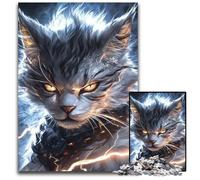 Puzzle 1000 pièces Chat Fantastique en Bois, Jeux éducatifs, Anti-Stress, décoration d'intérieur, pour 14 Ans, 50x75cm
