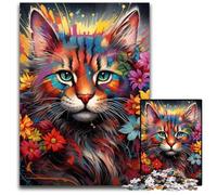 Puzzle 1000 pièces Chat Fantastique, Puzzle Stimulant, activité familiale Amusante, défi cérébral, pour Adolescent 26x38cm / 10,23x14,96 Pouces