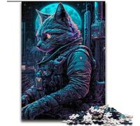 Puzzle 1000 pièces Chat Humain Puzzles stimulants Taille 26x38cm Décoration DIY, Défi cérébral, pour Adulte, Famille, Cadeau de Vacances