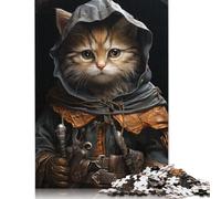 Puzzle 1000 pièces Chat Magicien pour Adultes et Adolescents - Puzzle en Papier - Décoration intérieure - 38 x 26 cm
