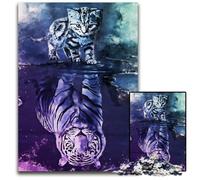Puzzle 1000 pièces Chat Mignon, Puzzle Difficile pour Adultes, Casse-tête à Faire soi-même, Jeu Familial idéal ou Cadeau décoratif 50x75cm/19,68x29,52 Pouces