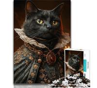 Puzzle 1000 pièces Chat Noir Jazz pour Adolescents Anti-Stress défi Difficile renforce l'amour Entre Couples (50x75cm)