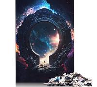 Puzzle 1000 pièces Chat Noir Mystique et Lune pour Adultes, Puzzle en Bois, Casse-tête pour Adultes, 1000 pièces (75 x 50 cm)