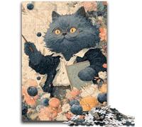 Puzzle 1000 pièces Chat Professeur pour Adultes, Jouet éducatif et décompressant (50x75cm)