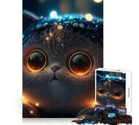 Puzzle 1000 pièces Chat psychédélique dans l'espace pour Adolescents, idéal pour stimuler l'intellect et Passer Un Moment agréable Bords précis, Un Cadeau Parfait pour Les fêtes (38x52cm)