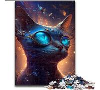 Puzzle 1000 pièces Chat Siamois Puzzles anormaux 1000 pièces pour Adultes Jouets Cadeau Éducatif Intellectuel Décompressant Amusant Jeu Familial Taille 38x26cm