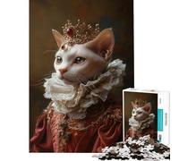 Puzzle 1000 pièces Chat Spynx Félin Royauté Défi Cérébral Jeu Addictif Jouet Pratique Cadeau d'anniversaire Cadeau de Père Noël Secret (Dimensions 38x52cm)
