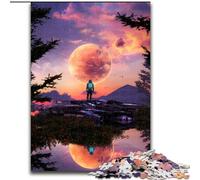 Puzzle 1000 pièces Château dans Le Ciel en Bois, Jeu interactif Familial, Casse-tête, Jouet éducatif 1000 pièces(50x75cm)